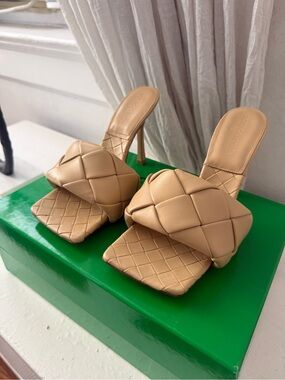 Bottega Veneta Lido Sandal Heels - 38